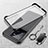 Transparent Crystal Frameless Hard Case Back Cover with Magnetic Finger Ring Stand for Vivo V25 5G