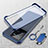 Transparent Crystal Frameless Hard Case Back Cover with Magnetic Finger Ring Stand for Vivo V25 5G