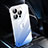 Transparent Crystal Gradient Hard Case Back Cover QC2 for Apple iPhone 13 Pro Max Blue