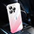 Transparent Crystal Gradient Hard Case Back Cover QC2 for Apple iPhone 13 Pro Max Pink