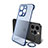 Transparent Crystal Hard Case Back Cover H01 for Apple iPhone 13 Pro Blue