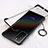 Transparent Crystal Hard Case Back Cover H01 for Huawei Honor Play4 5G Black