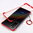 Transparent Crystal Hard Case Back Cover H01 for Huawei Honor Play4 5G Red