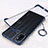 Transparent Crystal Hard Case Back Cover H01 for Oppo A32 Blue
