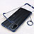 Transparent Crystal Hard Case Back Cover H01 for Oppo A53 Blue