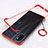 Transparent Crystal Hard Case Back Cover H01 for Oppo A53s Red