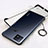 Transparent Crystal Hard Case Back Cover H01 for Oppo A72 5G Black