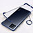 Transparent Crystal Hard Case Back Cover H01 for Oppo A72 5G Blue