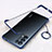 Transparent Crystal Hard Case Back Cover H01 for Oppo Find X3 Lite 5G Blue