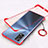 Transparent Crystal Hard Case Back Cover H01 for Oppo K7x 5G Red