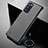 Transparent Crystal Hard Case Back Cover H01 for Oppo Reno6 5G Black