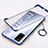 Transparent Crystal Hard Case Back Cover H01 for Realme V5 5G Blue