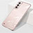 Transparent Crystal Hard Case Back Cover H01 for Samsung Galaxy S21 5G Rose Gold