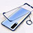 Transparent Crystal Hard Case Back Cover H01 for Vivo X50 5G Blue