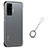 Transparent Crystal Hard Case Back Cover H01 for Vivo X50 Pro 5G Black