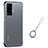 Transparent Crystal Hard Case Back Cover H01 for Vivo X50 Pro 5G Blue