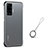 Transparent Crystal Hard Case Back Cover H01 for Vivo X51 5G Black