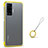 Transparent Crystal Hard Case Back Cover H01 for Vivo X51 5G Yellow