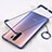 Transparent Crystal Hard Case Back Cover H01 for Xiaomi Redmi 9 Blue