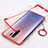 Transparent Crystal Hard Case Back Cover H01 for Xiaomi Redmi 9 Prime India Red