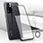 Transparent Crystal Hard Case Back Cover H01 for Xiaomi Redmi Note 11S 5G Black