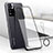 Transparent Crystal Hard Case Back Cover H01 for Xiaomi Redmi Note 11T 5G Black
