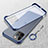 Transparent Crystal Hard Case Back Cover H02 for Apple iPhone 14 Pro Blue