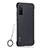 Transparent Crystal Hard Case Back Cover H02 for Huawei Enjoy Z 5G Black