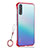 Transparent Crystal Hard Case Back Cover H02 for Huawei Y8p Red