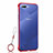 Transparent Crystal Hard Case Back Cover H02 for Oppo A12e Red