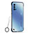 Transparent Crystal Hard Case Back Cover H02 for Oppo Reno4 5G Blue