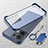 Transparent Crystal Hard Case Back Cover H02 for Oppo Reno8 Pro 5G Blue