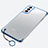 Transparent Crystal Hard Case Back Cover H02 for Samsung Galaxy S21 5G Blue