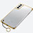 Transparent Crystal Hard Case Back Cover H02 for Samsung Galaxy S21 5G Gold
