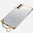 Transparent Crystal Hard Case Back Cover H02 for Samsung Galaxy S21 Plus 5G Gold