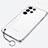 Transparent Crystal Hard Case Back Cover H02 for Samsung Galaxy S21 Ultra 5G Silver