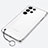 Transparent Crystal Hard Case Back Cover H02 for Samsung Galaxy S22 Ultra 5G Silver