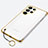 Transparent Crystal Hard Case Back Cover H02 for Samsung Galaxy S23 Ultra 5G Gold