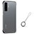 Transparent Crystal Hard Case Back Cover H02 for Vivo X50 5G Black