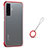 Transparent Crystal Hard Case Back Cover H02 for Vivo X50 5G Red