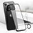 Transparent Crystal Hard Case Back Cover H03 for Apple iPhone 13 Mini Black