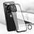 Transparent Crystal Hard Case Back Cover H03 for Apple iPhone 13 Pro Black
