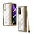 Transparent Crystal Hard Case Back Cover H03 for Samsung Galaxy Z Fold2 5G Gold