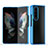 Transparent Crystal Hard Case Back Cover H03 for Samsung Galaxy Z Fold4 5G Blue