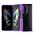 Transparent Crystal Hard Case Back Cover H03 for Samsung Galaxy Z Fold4 5G Purple