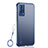 Transparent Crystal Hard Case Back Cover H03 for Vivo iQOO 8 5G Blue