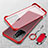 Transparent Crystal Hard Case Back Cover H03 for Xiaomi Mi 11X Pro 5G Red