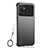 Transparent Crystal Hard Case Back Cover H04 for Vivo iQOO 9 Pro 5G Black