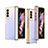 Transparent Crystal Hard Case Back Cover H06 for Samsung Galaxy Z Fold3 5G Gold