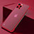 Transparent Crystal Hard Case Back Cover H07 for Apple iPhone 13 Pro Red